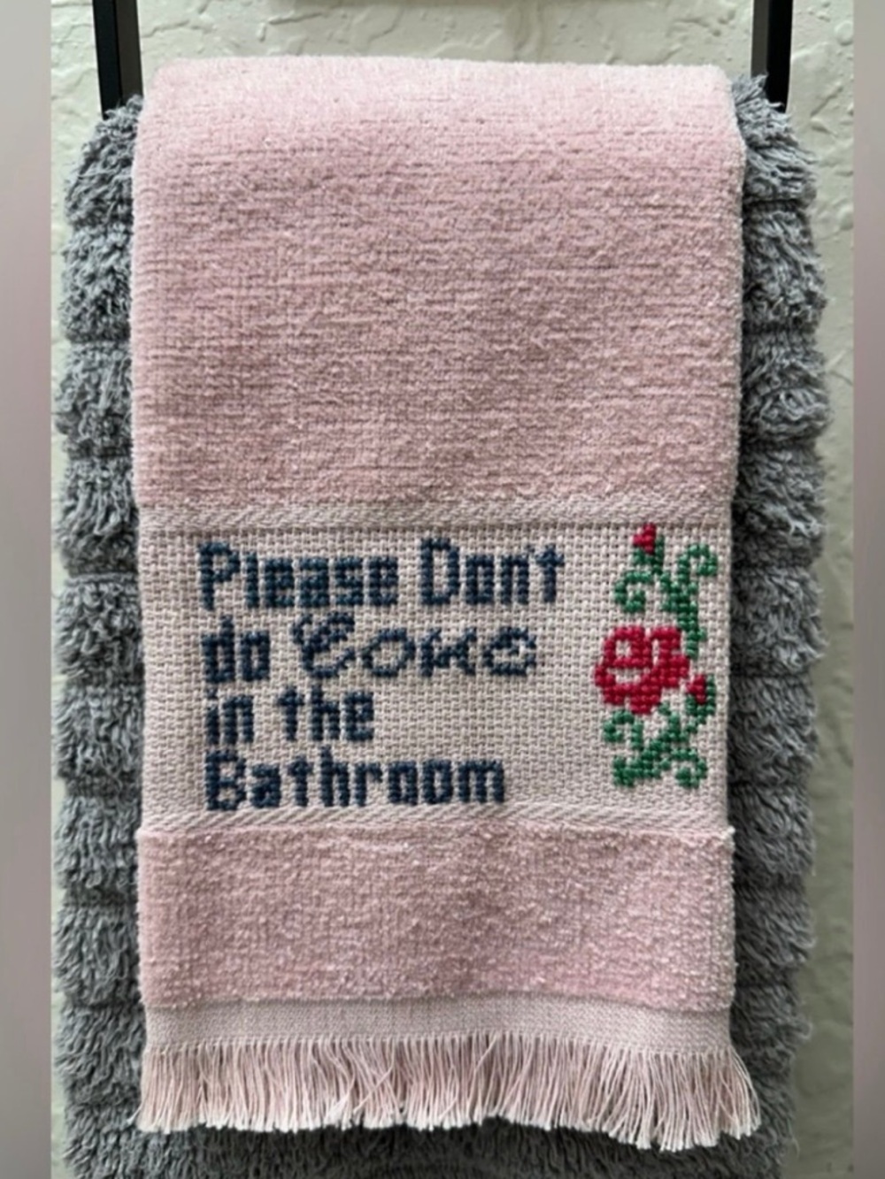 Handmade Please don’t do Coke in the Bathroom Funny Towel